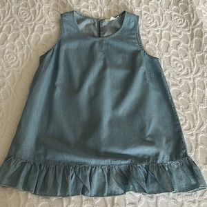 Lightweight ruffle denim top / tank size xs